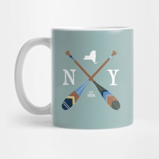 Paddle NY, New York Lake Life Painted Oars Mug